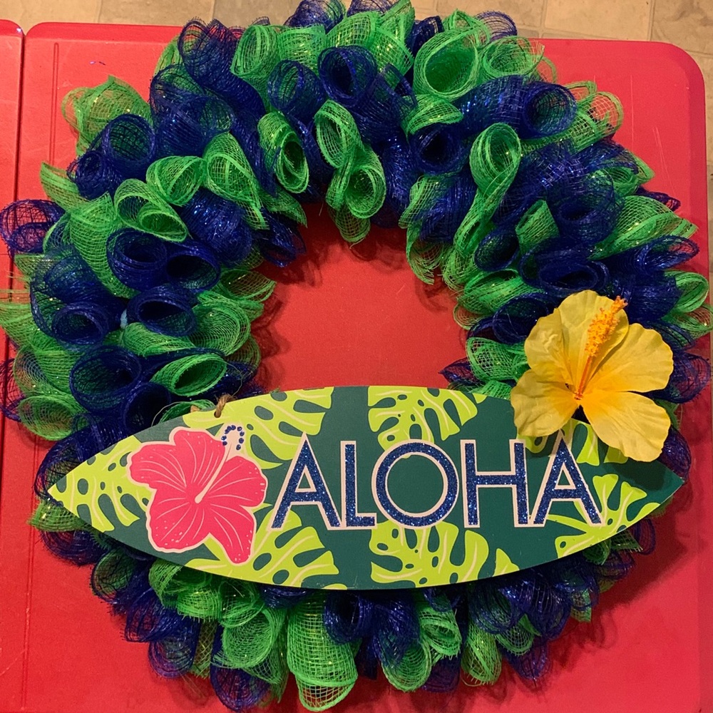 Hand made beach theme deco wreath